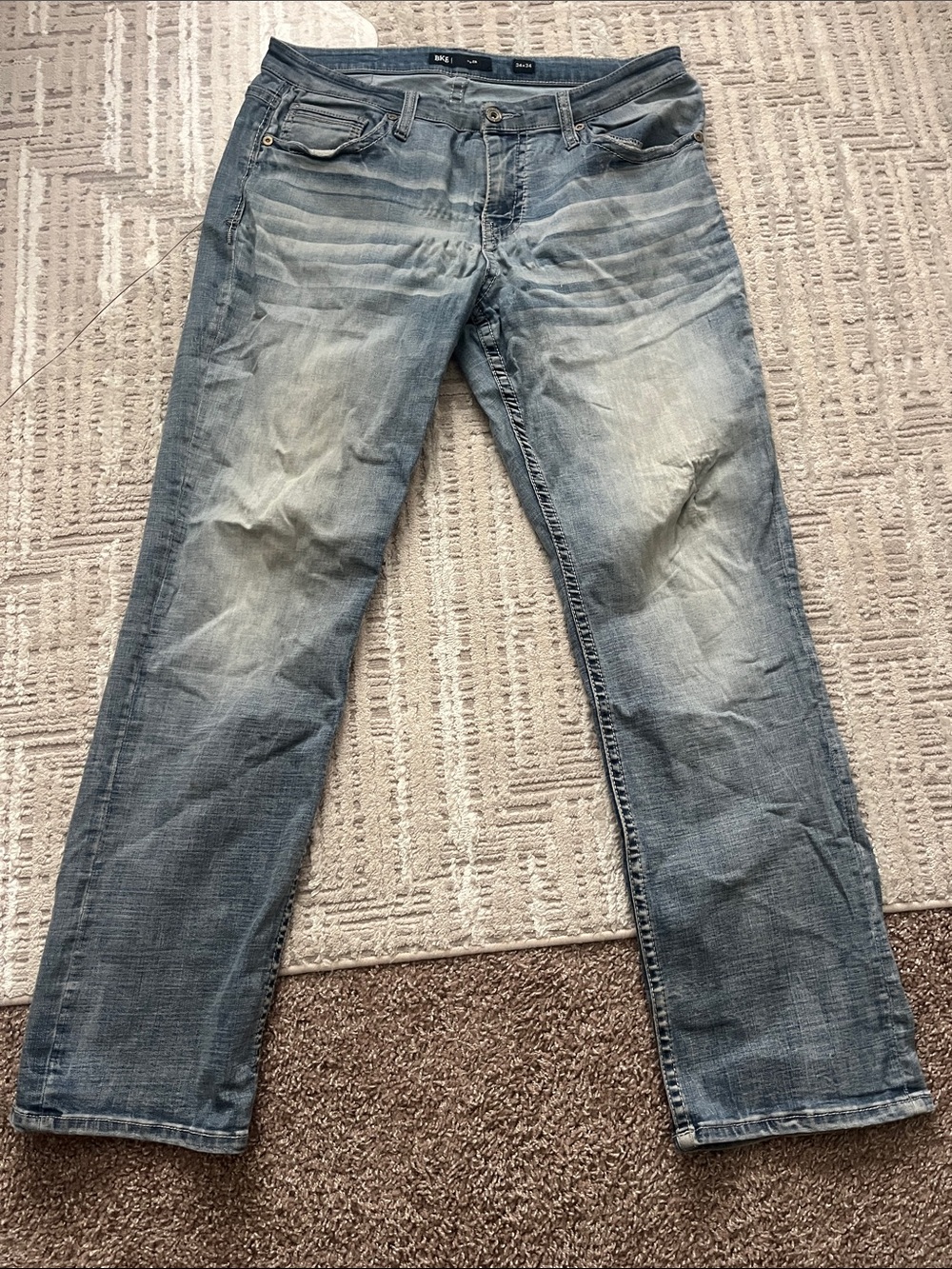 Men's BKE Faded Blue Straight-Leg Jeans